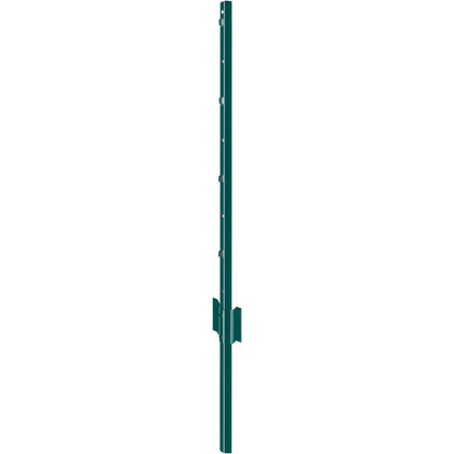 3 Feet Fence Post, 10 Pack U-Channel Heavy Duty Metal Fence Posts, Sturdy Steel Fence Stakes for Garden Yard, Lawn, Farms and Outdoor Wire Fencing, Green