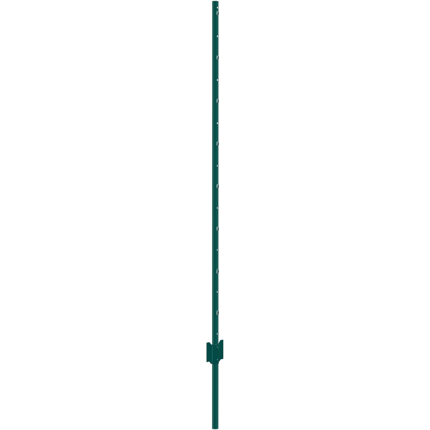 5 Feet Fence Post, 10 Pack U-Channel Heavy Duty Metal Fence Posts, Sturdy Steel Fence Stakes for Garden Yard, Lawn, Farms and Outdoor Wire Fencing, Green