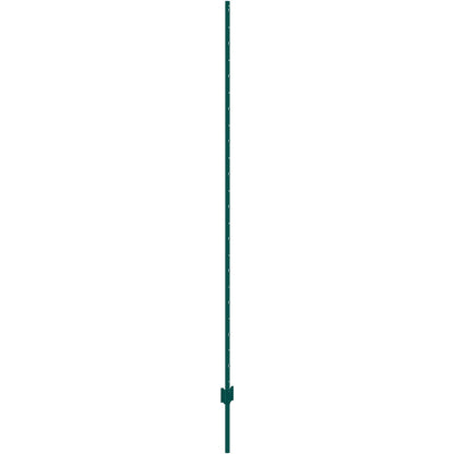 7 Feet Fence Post, 10 Pack U-Channel Heavy Duty Metal Fence Posts, Sturdy Steel Fence Stakes for Garden Yard, Lawn, Farms and Outdoor Wire Fencing, Green