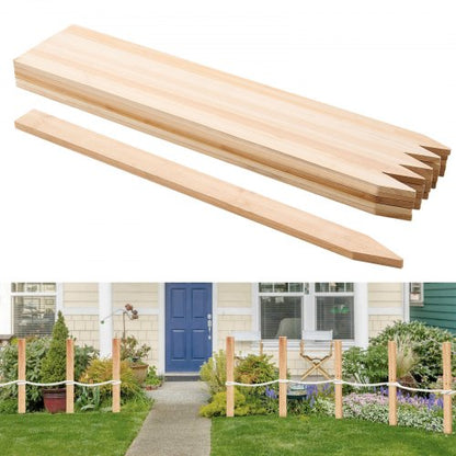 Wooden Garden Stakes, 25 Pcs 12.7×38.1×914.4 mm Survey Grading Stakes, Garden Ground Stake with Sharp Point, Fir Wood Plant Support Stake, Sign Posts for Silt Fence Yard Boundaries Baselines