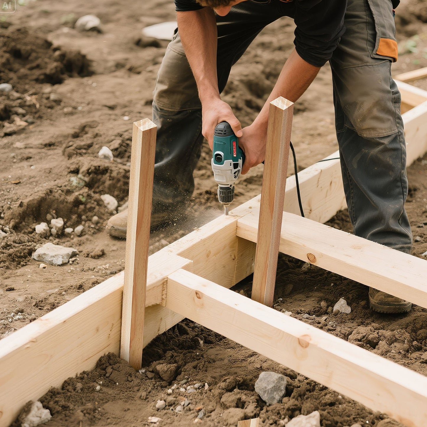 Wooden Garden Stakes, 25 Pcs 19.05×19.05×914.4 mm Survey Grading Stakes, Garden Ground Stake with Sharp Point, Fir Wood Plant Support Stake, Sign Posts for Silt Fence Yard Boundaries Baselines