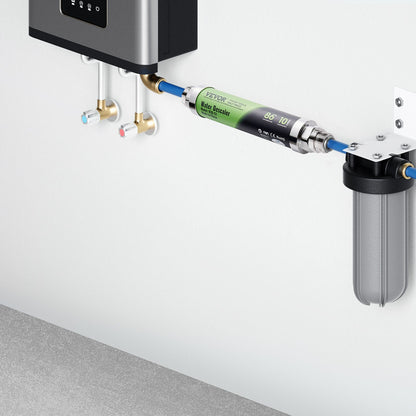 Whole House Salt Free Descaler, Physical Scale Descaler for City Water, 18 GPM Whole House Water Descaler for All Kinds of Plumbing Pipes, SAAS Alloy is Durable for Over 10 Years