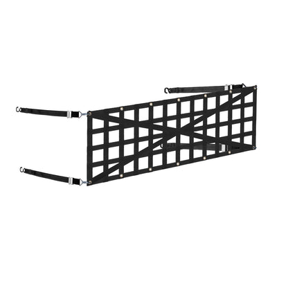 Ladeflächennetz, 137 x 46 cm, robustes Gepäcknetz für Pickups, LKWs, Anhänger, Jeeps und SUVs mit 4 verstellbaren Teleskopgurten, kreuzverstärkt, ausziehbar und langlebig. Geeignet für Pickups, LKWs, Anhänger, Jeeps und SUVs.