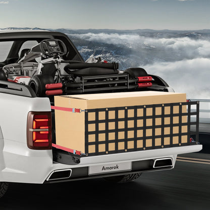 Tailgate Net, 54 in x 18 in, Heavy Duty Cargo Net for Truck Bed with 4 Adjustable Telescopic Straps, Extendable & Durable, Flexible Adjustment, Suitable for Pickup, Trailer, Truck, Jeep, SUV