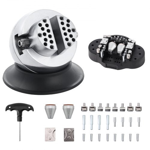 3-Zoll-Gravurblock mit Kugelgewindebohrer und 30-teiligem Zubehörset für eingefasste Diamanten – Komplettes Set für Schmuckarbeiten