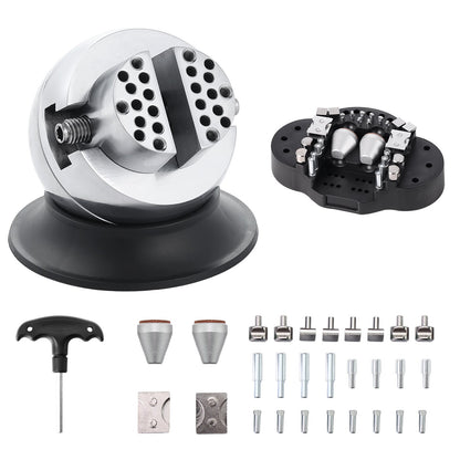 3-Zoll-Gravurblock mit Kugelgewindebohrer und 30-teiligem Zubehörset für eingefasste Diamanten – Komplettes Set für Schmuckarbeiten