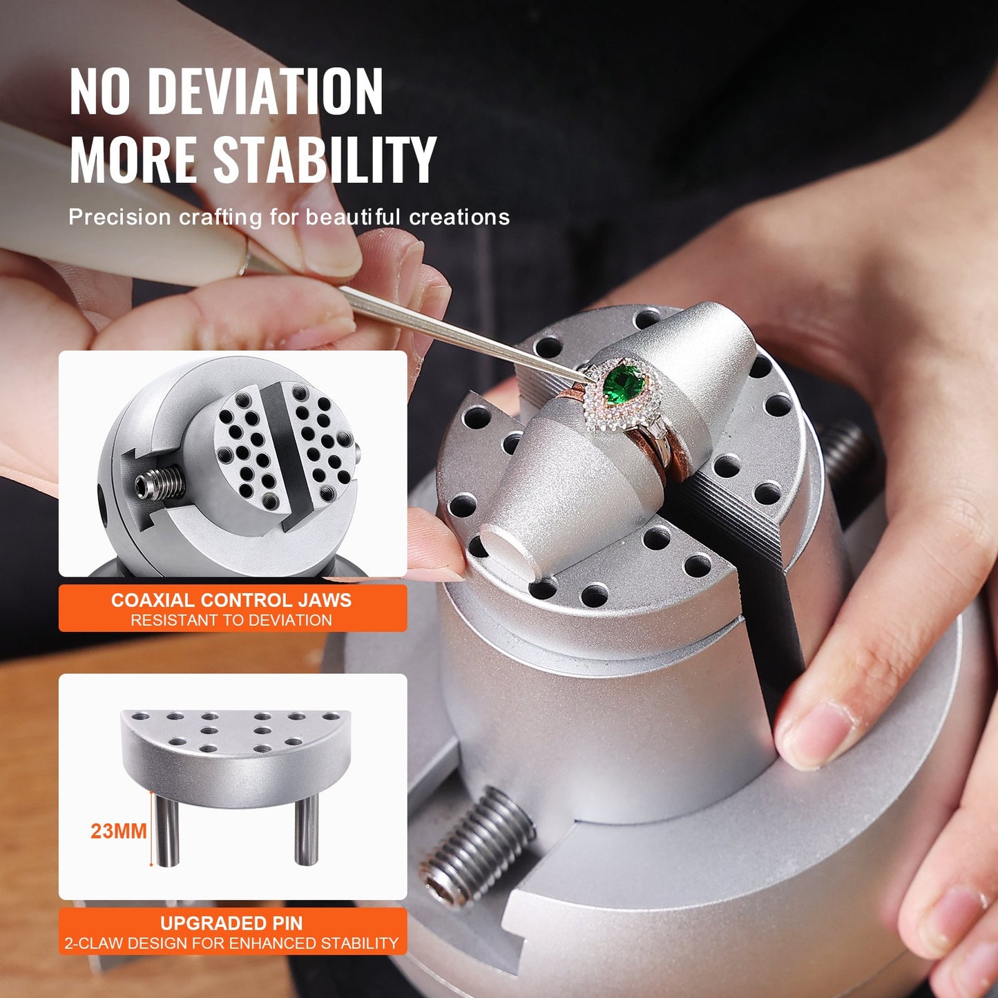 Kugelschraubstock, 13 cm Gravur-Einstellwerkzeug, 360° drehbarer Gravurblock-Schraubstock, 69-teiliges Zubehörset für Schmuckgravurblöcke, Standardblock für Edelsteineinlagen und Gravuren im kleinen Maßstab