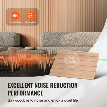 Akustikpaneele aus Holzlamellen, 8 Stück, 96 x 6 Zoll, WPC-Akzent-Wandpaneele für moderne Innenwände, Wandpaneele in Holzoptik für stilvolle Dekoration und Schalldämmung, Eschenholz
