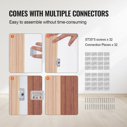 Akustikpaneele aus Holzlamellen, 8 Stück, 96 x 6 Zoll, WPC-Akzent-Wandpaneele für moderne Innenwände, Wandpaneele in Holzoptik für stilvolle Dekoration und Schalldämmung, Eschenholz