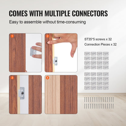 Akustikpaneele aus Holzlamellen, 8 Stück, 96 x 6 Zoll, WPC-Akzent-Wandpaneele für moderne Innenwände, Wandpaneele in Holzoptik für stilvolle Dekoration und Schalldämmung, Schwarznuss