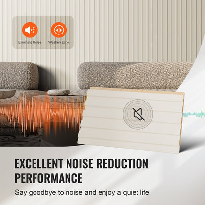 Akustikpaneele aus Holzlamellen, 8 Stück, 96 x 6 Zoll, WPC-Akzent-Wandpaneele in Holzoptik für moderne Innenwände, Wandpaneele in Holzoptik für stilvolle Dekoration und Schalldämmung, Mattweiß