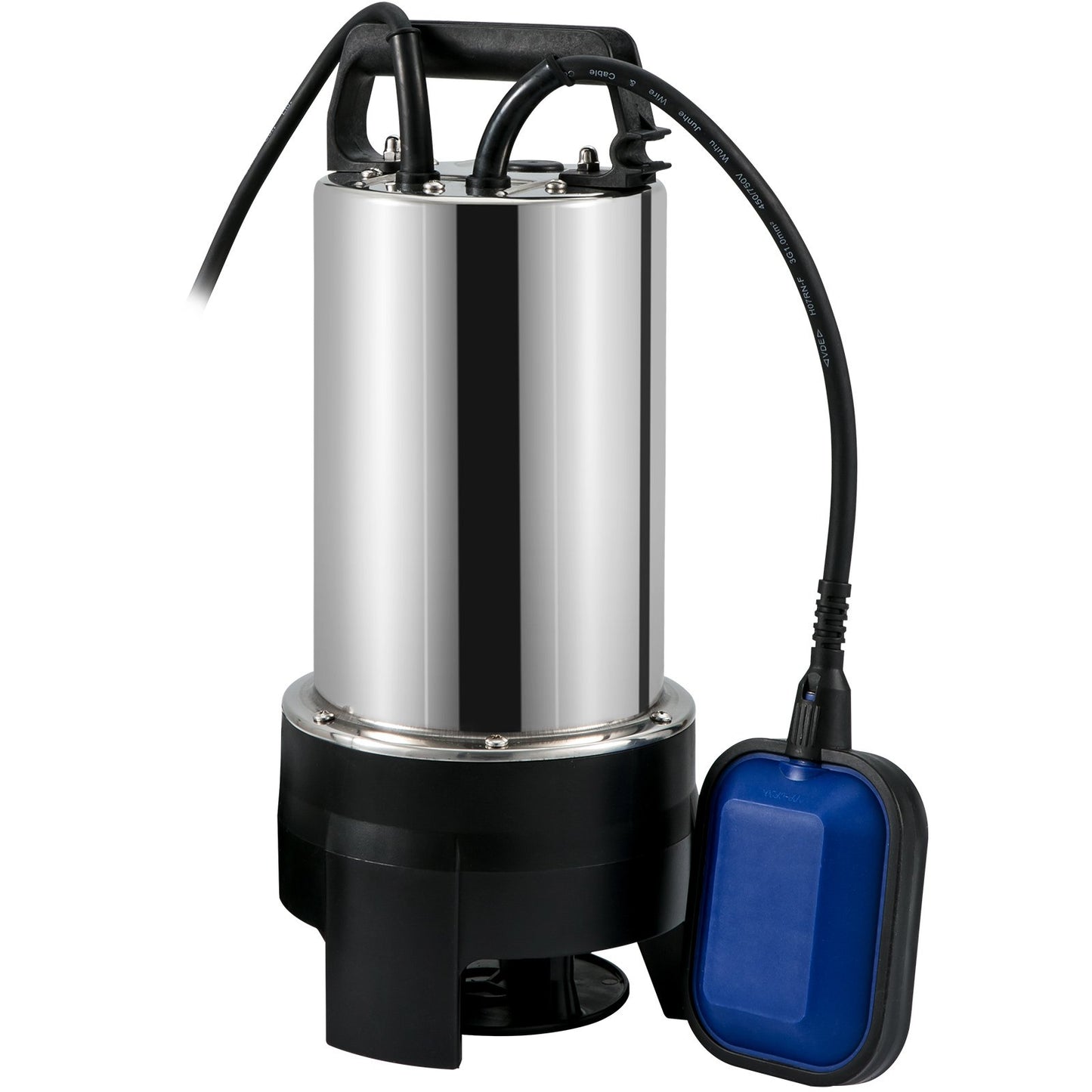 Tauchpumpe, 1100 W, 20000 l/h, mit 10 m Kabel und automatischem Schwimmerschalter, tragbar, aus Edelstahl, für sauberes und verschmutztes Wasser, zum Abpumpen von Überschwemmungen, zum Entleeren von Gartenteichen, Schwimmbecken und Whirlpools