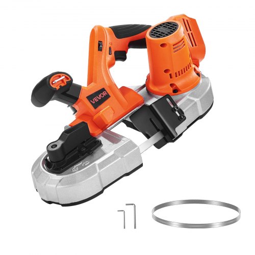 Portable Band Saw, 65 x 65 mm Cutting Depth, 360W Bandsaw with Brushless Motor, Cordless and Compact Portaband, Integrated Hang Hooks, 0-192 m/min Variable Speed for Cutting Metal, Wood (Bare Tool)