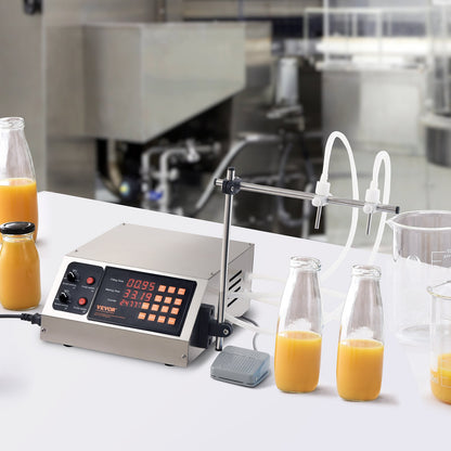 Liquid Filling Machine, 30-4000ml Filling Capacity, Automatic Bottle Filler Machine Bottling Machine Digital Control for Milk, Water, Wine, Beverage, Soy Sauce, Vinegar, Alcohol (Double Nozzle)