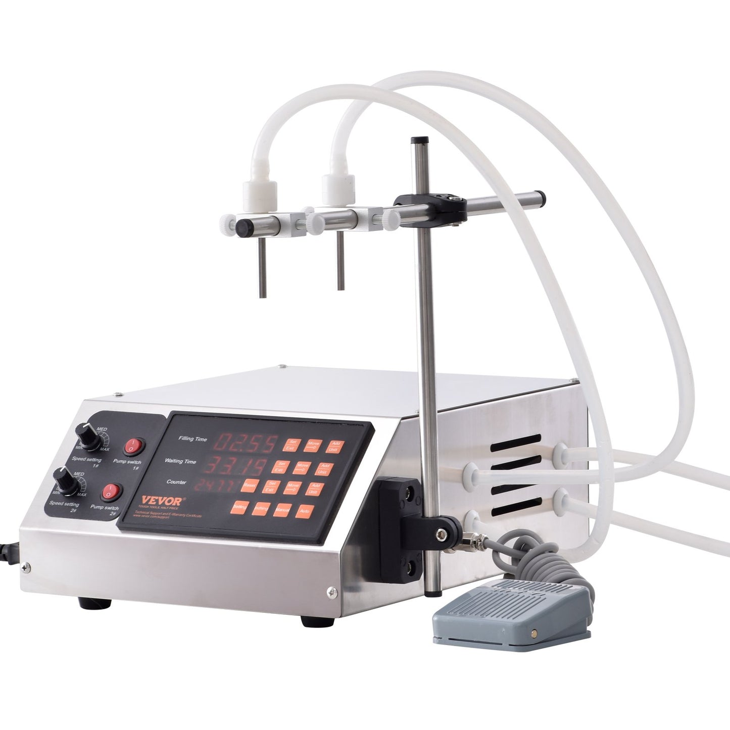 Liquid Filling Machine, 30-4000ml Filling Capacity, Automatic Bottle Filler Machine Bottling Machine Digital Control for Milk, Water, Wine, Beverage, Soy Sauce, Vinegar, Alcohol (Double Nozzle)