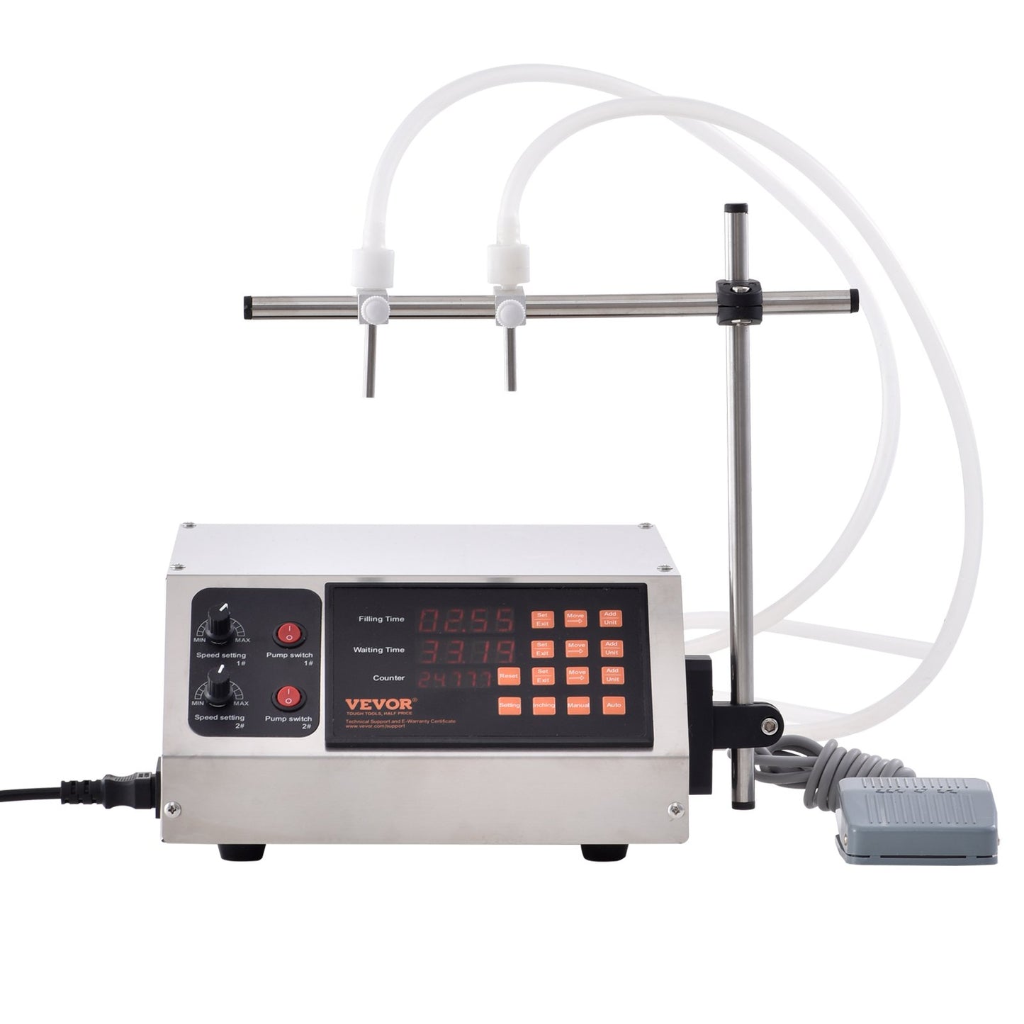 Liquid Filling Machine, 30-4000ml Filling Capacity, Automatic Bottle Filler Machine Bottling Machine Digital Control for Milk, Water, Wine, Beverage, Soy Sauce, Vinegar, Alcohol (Double Nozzle)