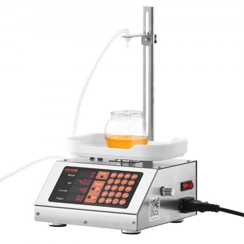 Flüssigkeitsabfüllmaschine, 5-50 g Wiegekapazität, automatische Flaschenabfüllmaschine, Abfüllmaschine mit Peristaltikpumpe und digitaler Steuerung für Milch, Wasser, Wein, Getränke, Sojasauce (Einzeldüse)