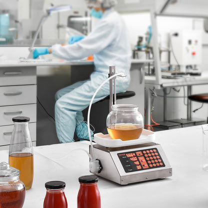 Flüssigkeitsabfüllmaschine, 5-50 g Wiegekapazität, automatische Flaschenabfüllmaschine, Abfüllmaschine mit Peristaltikpumpe und digitaler Steuerung für Milch, Wasser, Wein, Getränke, Sojasauce (Einzeldüse)