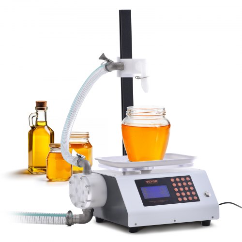 Liquid Filling Machine, 50-5000 g Weighing Capacity, Automatic Bottle Filler Machine Bottling Machine Gear Pump Digital Control for Honey, Oil, Wine, Detergent, Viscous Liquids