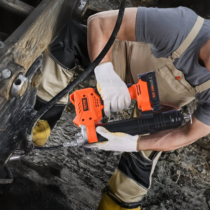 Cordless Grease Gun, 8000 PSI Max Pressure, 20V Electric Grease Gun with 2.0 Ah Battery & LED Light, 35.4-inch Long Hose & Carrying Case, Variable Speed Triggers, Vehicles or Machines Greasing