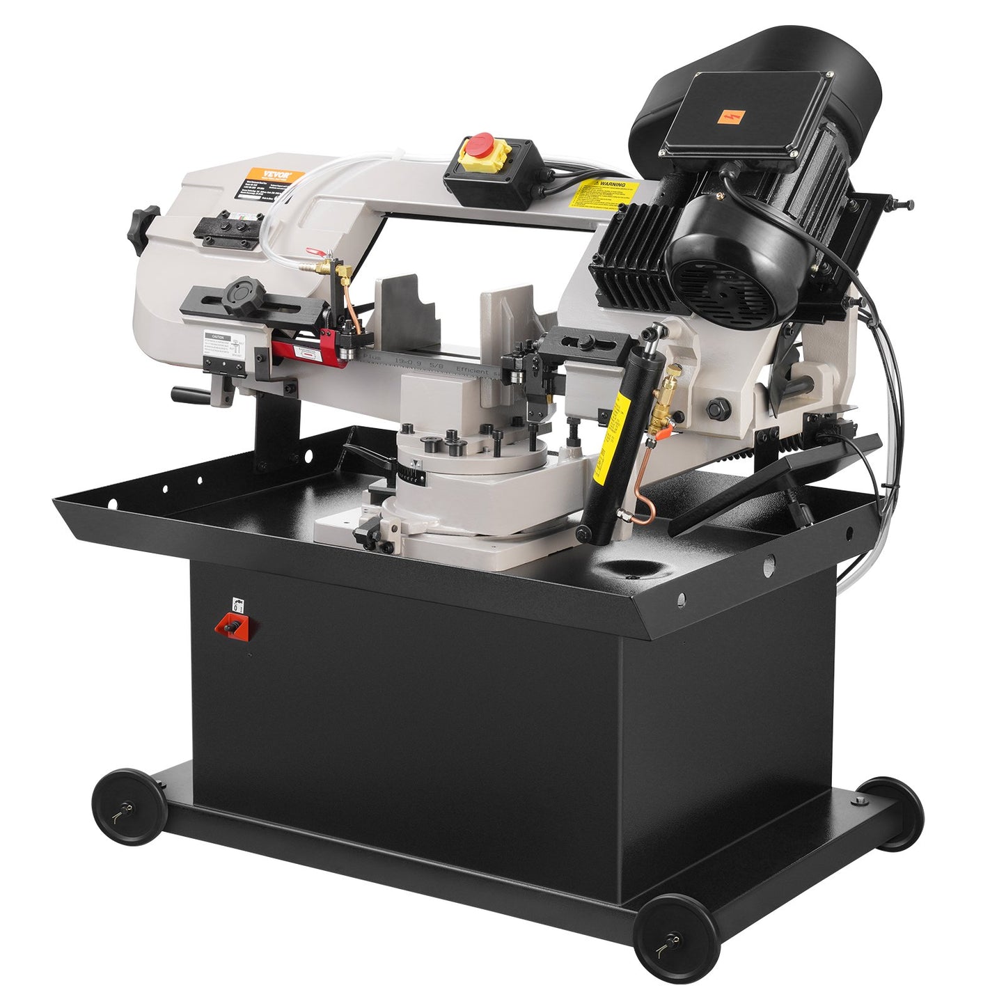 Metal Horizontal Band Saw, 178 x 209 mm(7 x 8.25 in) Rectangular Cutting Capacity, 220V Metal Vertical Cutting Bandsaw with 1.1 kW Motor, 0-45° Angle Adjustment, Variable Speed, for Metal, Wood, and Plastic