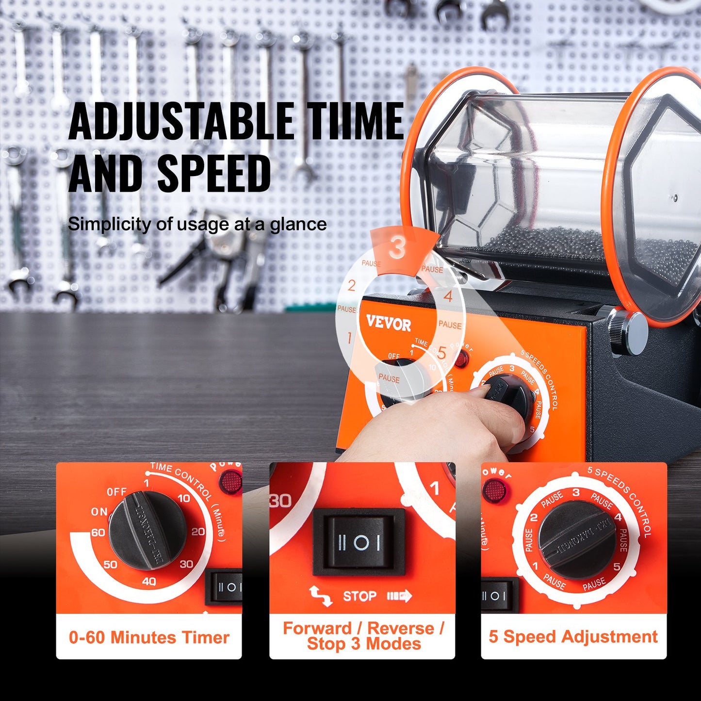 3 kg Rotations-Trommelpoliermaschine für Schmuck und Edelsteine ​​– DIY-Projekte