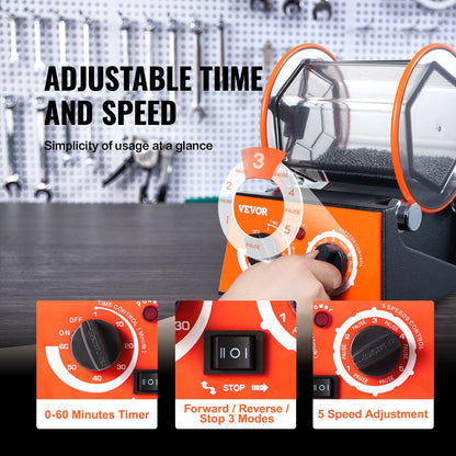 3 kg Rotations-Trommelpoliermaschine für Schmuck und Edelsteine ​​– DIY-Projekte