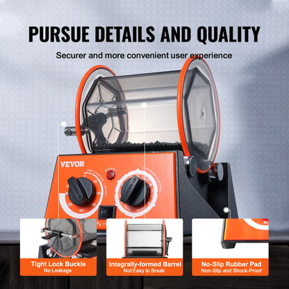 3 kg Rotations-Trommelpoliermaschine für Schmuck und Edelsteine ​​– DIY-Projekte