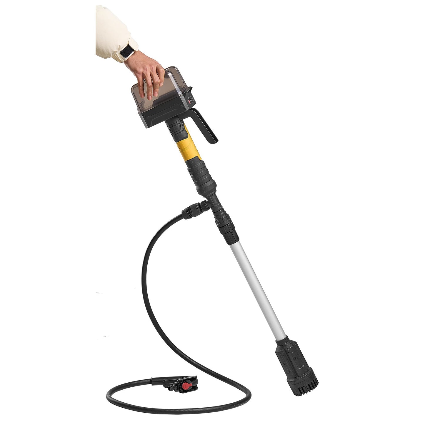 Akkubetriebene Stielwasserpumpe, 33 l/min (528 GPH), tragbare Tauchpumpe mit NPT 3/4"-Gartenschlauch, kompatibel mit Dewalt 20V MAX Akku (Akku nicht enthalten), elektrische Stielpumpe für Pool, Garten und Teich