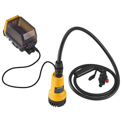 Akkubetriebene Tauchpumpe, 33 l/min (528 GPH), tragbare Sumpfpumpe mit G3/4"-Gartenschlauch, kompatibel mit Dewalt 20V MAX Akku (Akku nicht enthalten), elektrische Universalpumpe für Pool, Garten und Teich