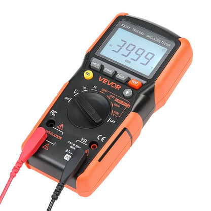 Digital Multimeter, 4000-Count TRMS Voltmeter Ohmmeter, 1000V AC/DC Voltage Tester with Switchable Auto/Manual Range for Voltage, Resistance, and Continuity Measurment