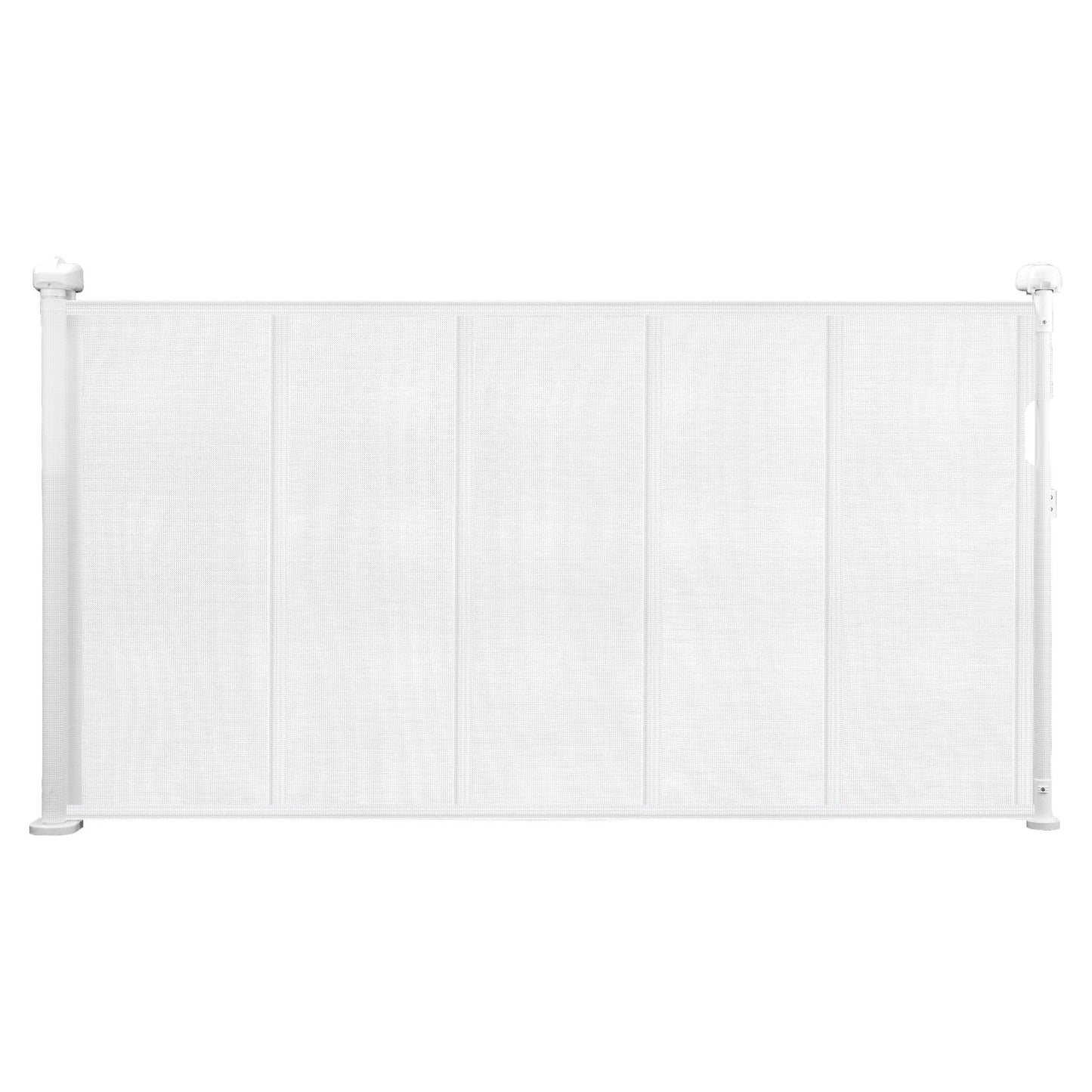 Retractable Baby Gate, 870 mm Tall, Extends up to 1400 mm Wide, Retractable Gate for Kids or Pets, Mesh Material, Easy to Install for Indoor Stairs, Doorways, Hallways, Playrooms, White