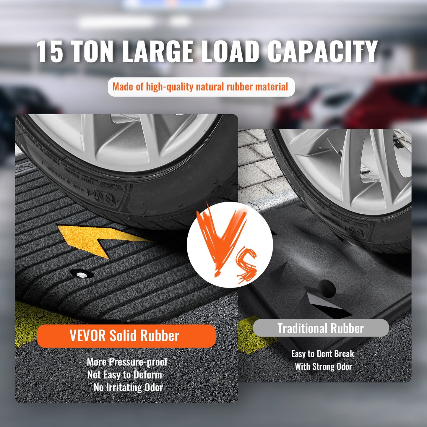 Rubber Threshold Ramp Door Ramp 4" Rise 15 tons Load Rubber Curb Ramp