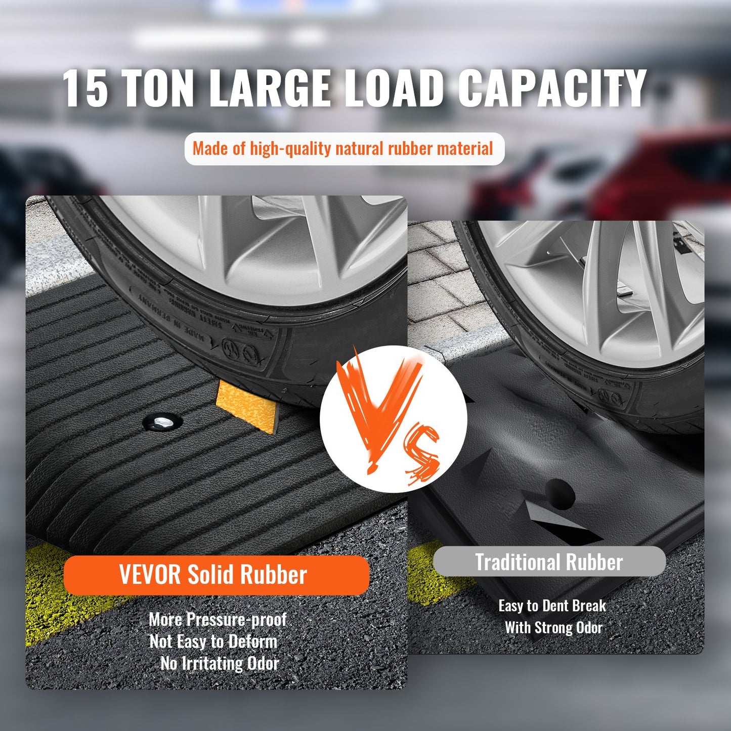 Verbesserte Schwellenrampe aus Gummi, 7,6 cm (3 Zoll) Steigung, Türrampe mit 1 Kanal, Autorampe aus Naturkautschuk mit rutschfester, strukturierter Oberfläche, Tragfähigkeit 15.000 kg (33.069 lbs), Bordsteinrampe für Rollstuhl und Scooter