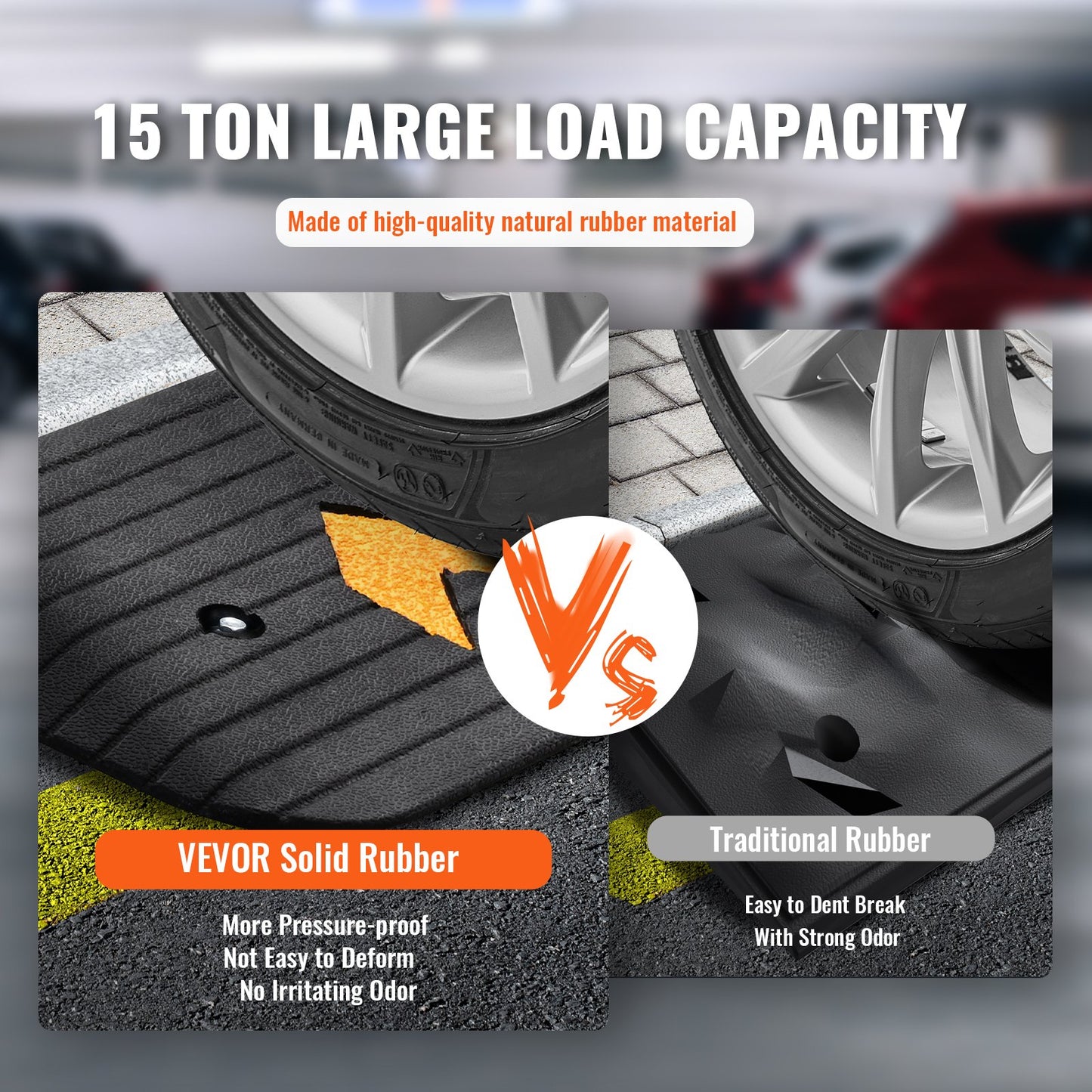 Verbesserte Gummischwellenrampe, 2,5 cm (1 Zoll) Erhöhung, Rollstuhlrampe für Türen, natürliche Bordsteinrampe, Tragfähigkeit 15.000 kg (33.069 lbs), rutschfeste, strukturierte Gummioberfläche, geeignet für Rollstühle und Scooter