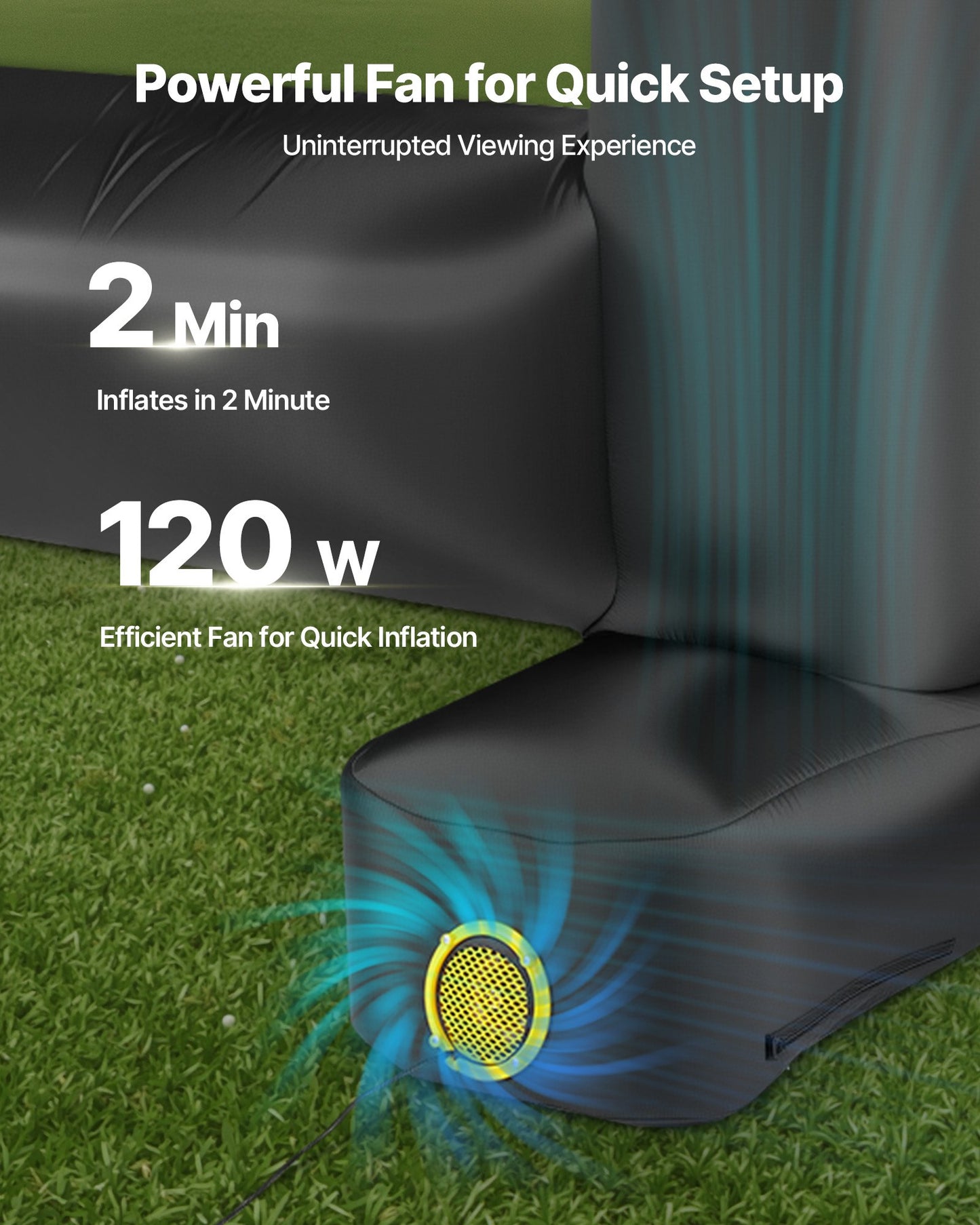 14 ft Inflatable Movie Screen, 600D Washable Inflatable Projector Screen with Portable Storage Bag, 16:9 Easy Set Up Movie Projection for Outdoor Backyard, Home Theater, Theme Party, Pool Fun