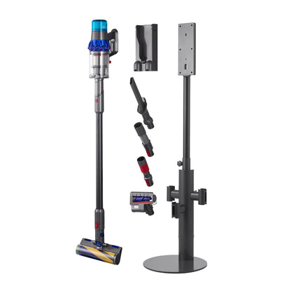 Vacuum Stand, Compatible With Dyson V7 V8 V10 V11 V12 V15 SV10 SV12 SV14 SV18 SV21 Upright Vacuum Cleaners & Accessories, Stable Vacuum Stand Holder with 3 Clips and Adjustable Height