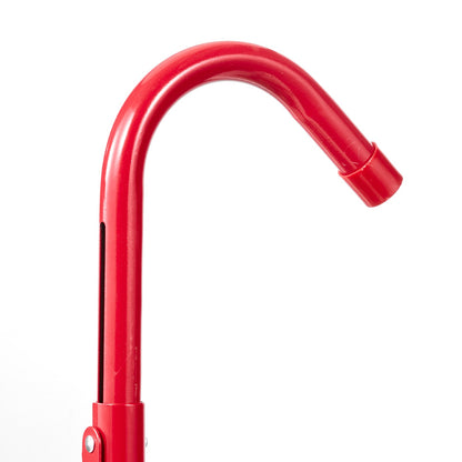 Feuerleiter, 3-geschossige, 7,62 m lange, ausziehbare Notfeuerleiter, leichte Sicherheitsleiter aus Aluminiumlegierung mit robustem Polyestergurt, rutschfesten Sprossen und breiten Stufen, max. Belastung 453 kg