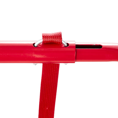 Feuerleiter, 3-geschossige, 7,62 m lange, ausziehbare Notfeuerleiter, leichte Sicherheitsleiter aus Aluminiumlegierung mit robustem Polyestergurt, rutschfesten Sprossen und breiten Stufen, max. Belastung 453 kg