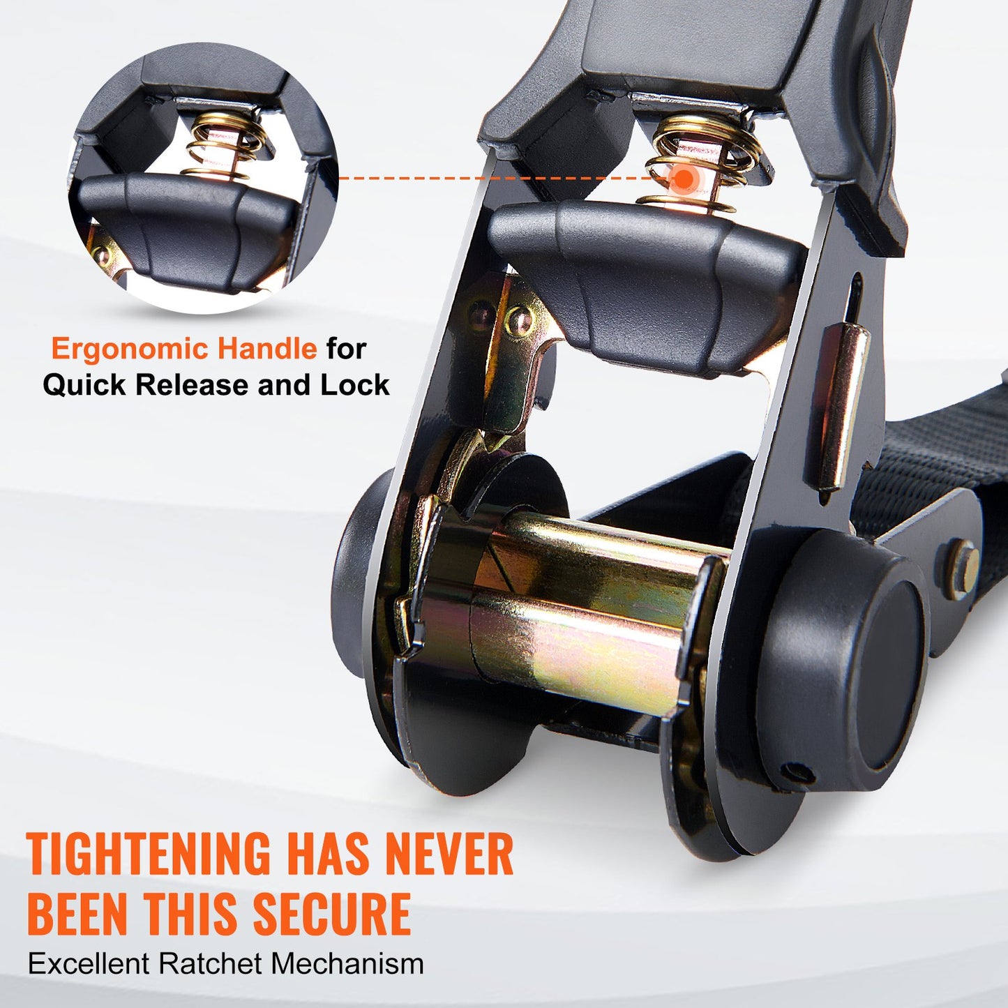 Ratschengurte (4er-Pack), max. Bruchlast 1000 kg, inklusive 4 hochwertiger 2,5 cm x 4,5 m Ratschengurte mit gepolsterten Griffen, zum Sichern von Ladung, Haushaltsgeräten, Gartengeräten und Motorrädern beim Umzug.