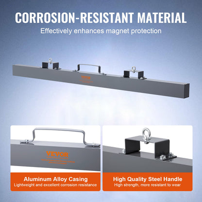 72in Hanging Magnetic Sweeper Tool Kit 105lbs Lifting Magnet for Forklift