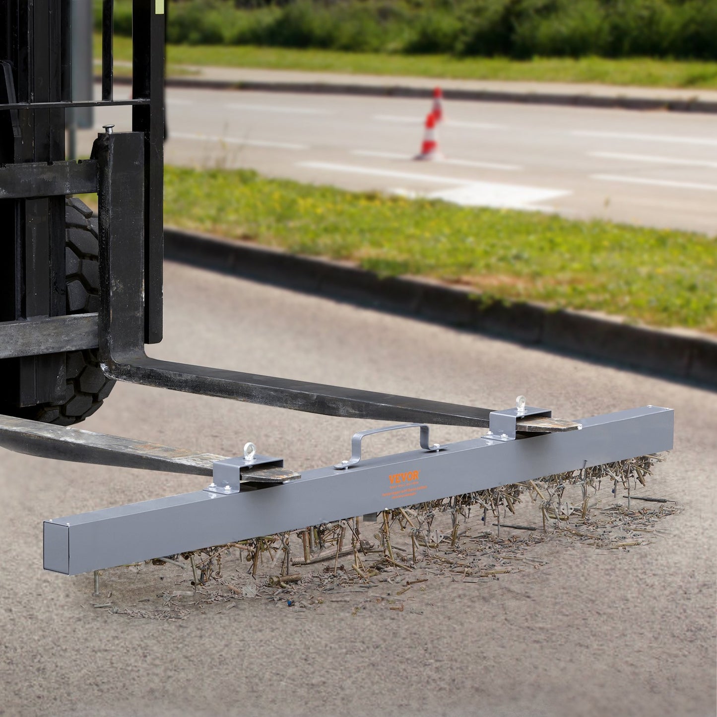 84in Hanging Magnet Magnetic Sweeper Tool 120lbs Lifting Magnet for Forklift