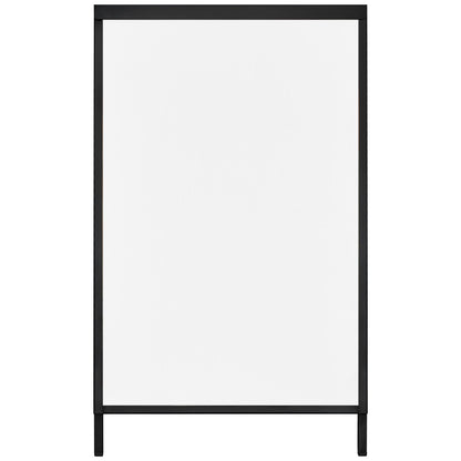 A Frame Sidewalk Sign, 24x36 Inch Heavy Duty Slide-in Signboard Holder, Double-Sided Folding Sandwich Board Signs, Steel Pavement Sign Poster for Outdoor Business Street Advertising (Frame only)