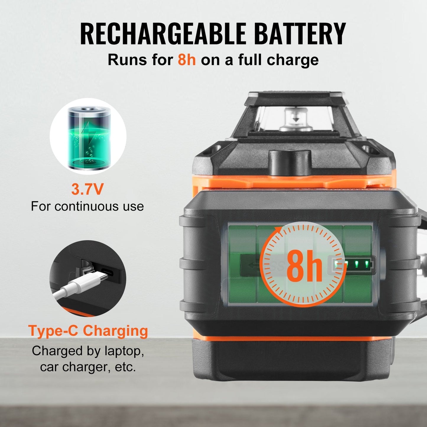 Laser Level 3048 cm Green Cross Line Self Leveling High Accuracy Measuring