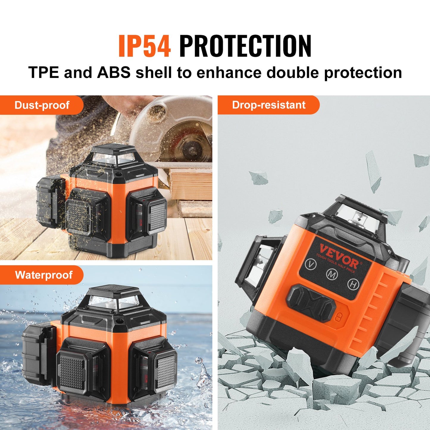 Laser Level 3048 cm Green Cross Line Self Leveling High Accuracy Measuring