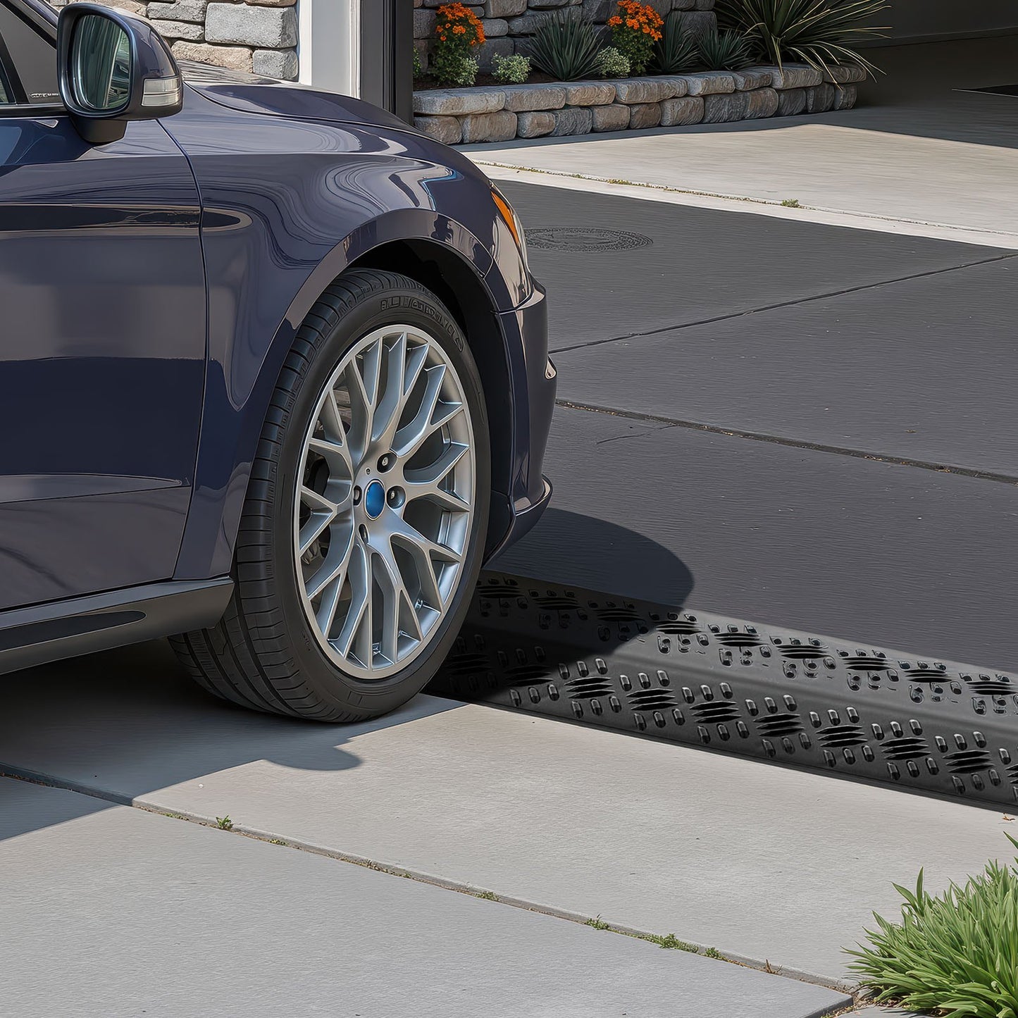 Überrollbare Kabelabdeckung, Tragfähigkeit 7.938 kg/Achse, robuste Kabelschlauch-Schutzrampe, Bodenkabelabdeckung, für stark frequentierte Bereiche, Innen- und Außenbereich, Zuhause, Büro, Lagerhalle, 1 Stück