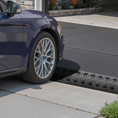 Überrollbare Kabelabdeckung, Tragfähigkeit 7.938 kg/Achse, robuste Kabelschlauch-Schutzrampe, Bodenkabelabdeckung, für stark frequentierte Bereiche, Innen- und Außenbereich, Zuhause, Büro, Lagerhalle, 1 Stück