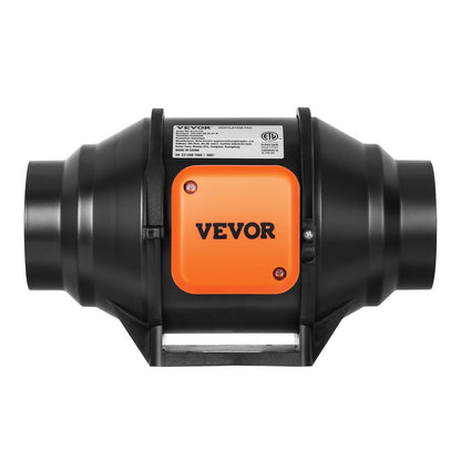 Inline-Rohrventilator, 102 mm, 129,7 CFM mit Drehzahlregler, leiser Wechselstrommotor, Abluftventilator für Kühlverstärker, Growzelte, Hydrokultur