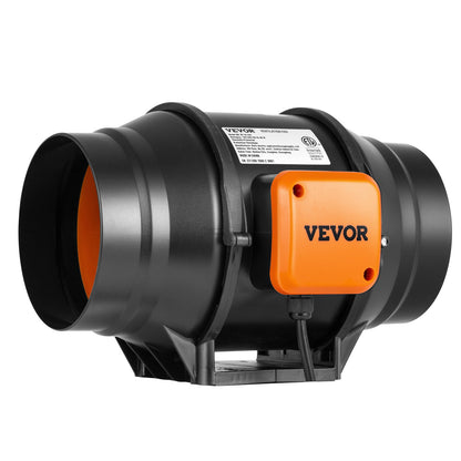 Inline-Rohrventilator, 152,4 mm, 323,7 CFM mit Drehzahlregler, leiser Wechselstrommotor, Abluftventilator für Kühlverstärker, Growzelte, Hydrokultur