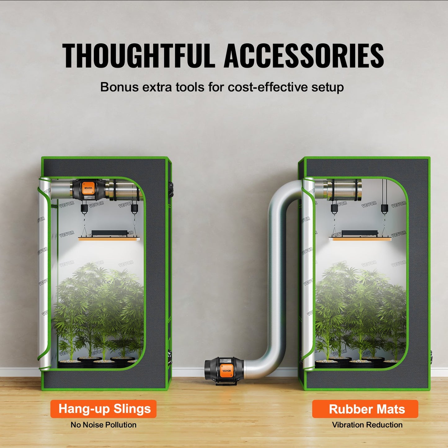 Inline-Rohrventilator, 6 Zoll, 402 CFM mit Temperatur- und Feuchtigkeitsregler, leiser EC-Motor, Abluftventilator für Kühlverstärker, Growzelte, Hydrokultur